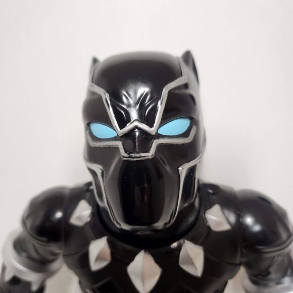 10" BLACK PANTHER Marvel Super Hero Mega Mighties 2018 action Figure Three point - Picture 6 of 14